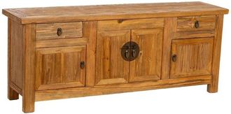 Wanderlust Deco Mueble Bajo De Madera Marr&oacute;n 159x39x63h Cm