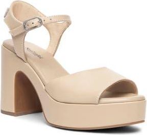 Nero Giardini Ankle Strap Platform Sandal in Beige/khaki at Nordstrom Rack, Size 10Us / 40Eu