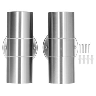 OEM L&aacute;mpara De Pie Cil&iacute;ndrica Exterior Gu10 De Acero Inoxidable