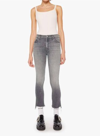 Mother Insider Crop Step Fray Jeans In Moshpit Memories