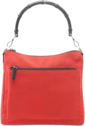 Gucci Pre-owned Vintage Schoudertas - Dames - Vintage Handtas - Rood - ONE Size - Nylon - Vintage