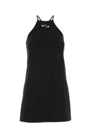 Diesel Black Stretch Twill Mini Dress