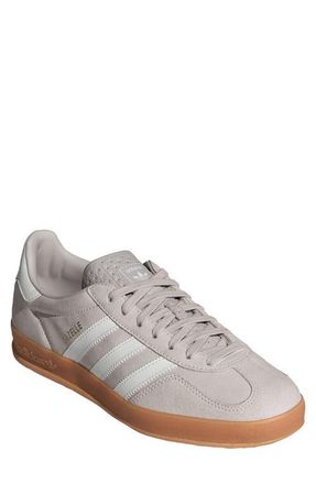 adidas Gazelle Indoor Sneaker in Chalk Pearl/Core White/Gum at Nordstrom, Size 7.5
