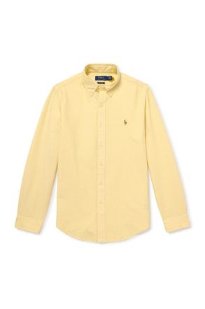 Polo Ralph Lauren Button-Down Collar Logo-Embroidered Cotton Shirt