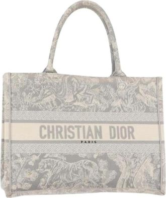 Dior Pre-owned Canvas Tote Bag - Dames - Vintage Shopper - Grijs - ONE Size - Vintage