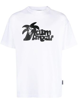 Palm Angels Hunter logo-print cotton T-shirt - White