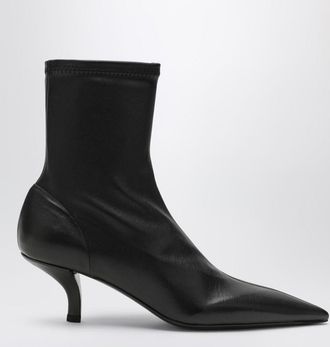 Toteme Black leather ankle boots
