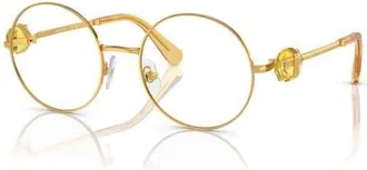 Swarovski 53mm Round optical glasses in Yellow at Nordstrom
