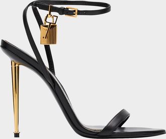 Tom Ford 105mm Lock Goatskin Leather Sandals