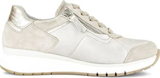 Gabor Suède sneakers met metallic afwerking - Beige