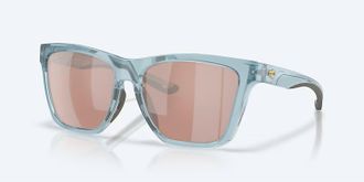 Costa Unisex Panga Ii Polarized Squared Sunglasses In Translucent Silt Blue/copper Silver Mirror