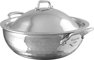 Bloomingdale's Melite 3.2 Quart Splayed Saute Pan & Lid, Cast Stainless Steel Handle