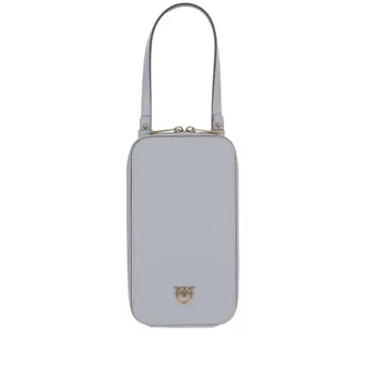 Pinko Phone Accessories, female, Blue, Size: ONE SIZE Zip-around Leather Smartphone Case