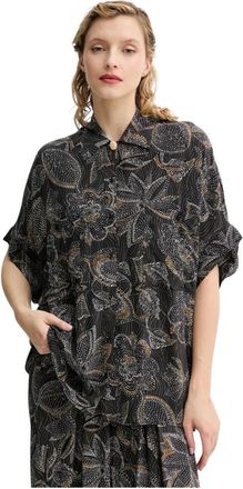 Sessun Geborduurd Print Shirt - Dames - Blouses & Shirts - Veelkleurig - Maat: XS Viscose