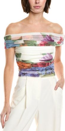 Alice & Olivia Isadola Folded Off The Shoulder Top