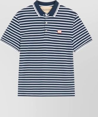 Valentino vlogo signature polo shirt striped pattern
