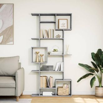 Berkfield Home Classic Book Cabinet Concrete Grey 92x29x188 cm Engineered Wood | Size: 92 x 29 x 188 cm