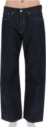 Our Legacy Straight Leg Denim Jeans with Five-Pocket Design and Dark Indigo Wash
