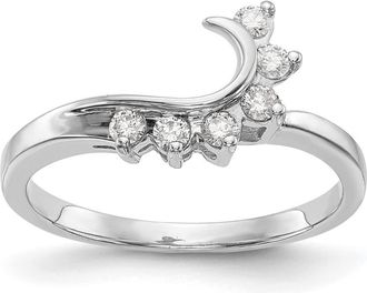 Diamond2Deal 14k White Gold Lab Grown Diamond Wedding Band Ring 0.15Ct Clarity- VS Color- G-H