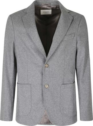 Seventy Flanellen Jersey Wollen Colbert - Heren - Jassen - Grijs - Maat: XL Wol