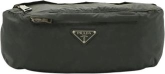 Prada Pre-owned Vintage Sling bag - Dames - Vintage Heuptassen - Grijs - ONE Size - Nylon - Vintage