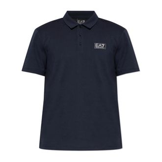 Emporio Armani Logo Patch Polo - Heren - Polos - Blauw - M - Katoen - Tops