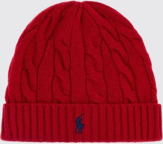 Polo Ralph Lauren Berretto in misto lana e cashmere con logo Pony a contrasto