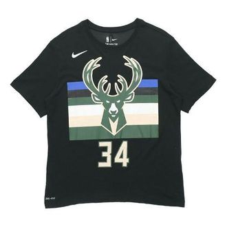 Nike NBA 19-20 Milwaukee Bucks Antetokounmpo Tee Black BQ1547-024