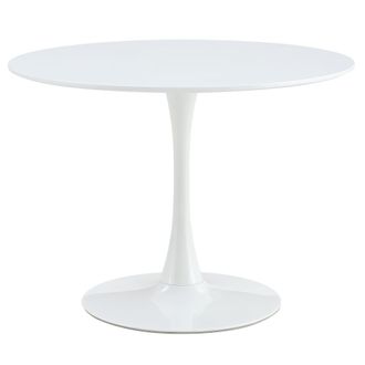 Kenay Home Mesa de comedor blanca 100 x 73 cm