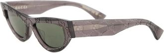 Gucci Accessoires, Dames, Bruin, ONE Size, Nylon, Cat-eye Zonnebrillen