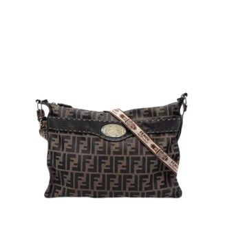Fendi Pre-owned Vintage Canvas Crossbody - Dames - Pre-owned - Bruin - Maat: ONE Size Leer