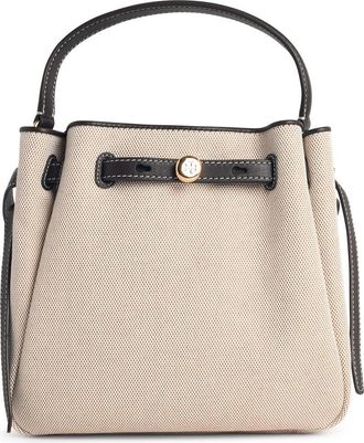 Tory Burch Kleine beige Baumwolltasche Romy Canvas Bucket von Tory Burch
