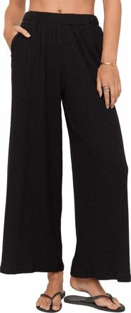 Bloomingdale's Monterosa Rib Wide Leg Pant In Black