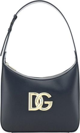 Dolce & Gabbana Black Calf Leather Bos Taurus Shoulder Womens Bag