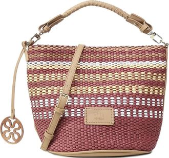 V° 73 Borsa a secchiello Stefanie con dettaglio intrecciato - Rosso