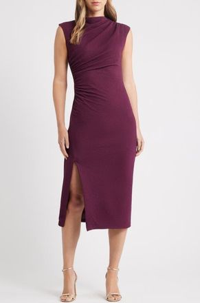 Anne Klein Cowl Neck Sleeveless Midi Dress in Dark Chianti at Nordstrom, Size X-Small