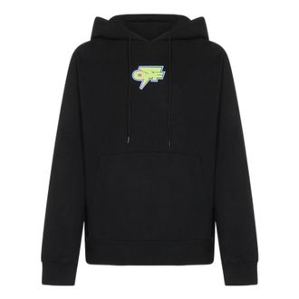 Off-white Mens Off-White FW22 Back Logo Printing Hooded Long Sleeves Ordinary Version Black OMBB097F22FLE0064641