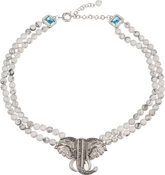 Eyecandy LA Anya Elephant Beaded Necklace