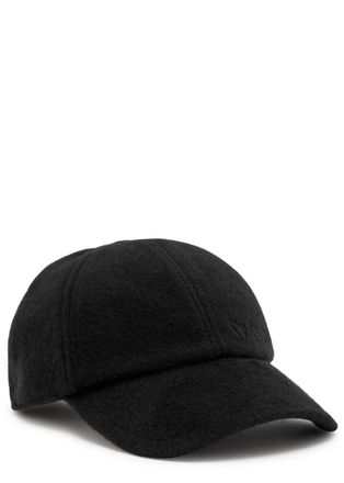 Saint Laurent Logo-embroidered Cashmere cap - Black - 55 (M)