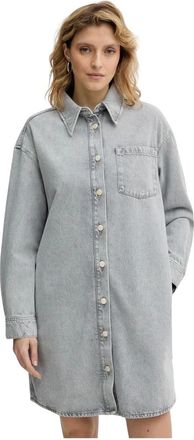 Marc O'Polo Denim Shirt Dress - Dames - Shirt Kleedjes - Grijs - S - Denim - Kleedjes