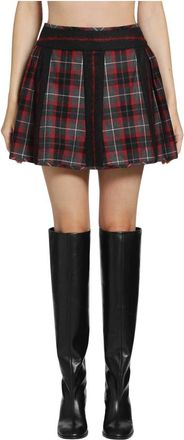 Vivienne Westwood Mini Bell Skirt - Dames - Korte rokken - Rood - L - Wol - Rokken