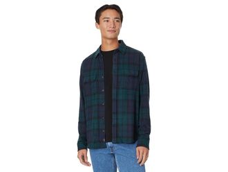 Faherty Legend Sweater Shirt Mens Clothing Blackwatch Plaid : LG, Viscose/Polyester/Elastane