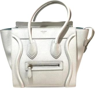 Celine Tweedehands leren handtassen - Dames - Vintage Handtas - Wit - ONE Size - Vintage