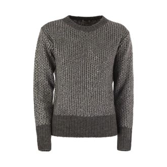 Herno Jersey de cuello redondo - Knitwear - Mujer - Gris - XL