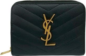 Saint Laurent Black Leather Wallet (Bi-Fold) (Pre-Owned)