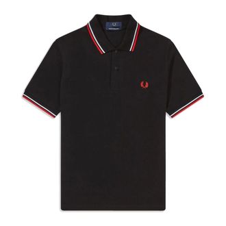 Fred Perry Hombre, Camisetas, Negro, Talla: 4XS