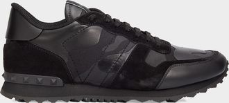 Valentino Garavani Men & apos;s Rockrunner Cotton and Leather Sneakers