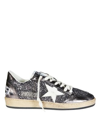 Golden Goose Glittery Silver Purple Metallic Sneakers