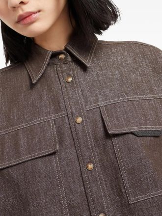 Brunello Cucinelli Womens Contrast-Lining Shirt Aw25 W