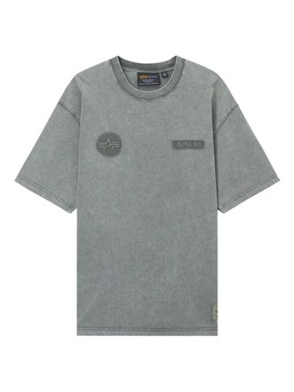 Alpha Industries T-shirt met geborduurde logopatch - Grijs